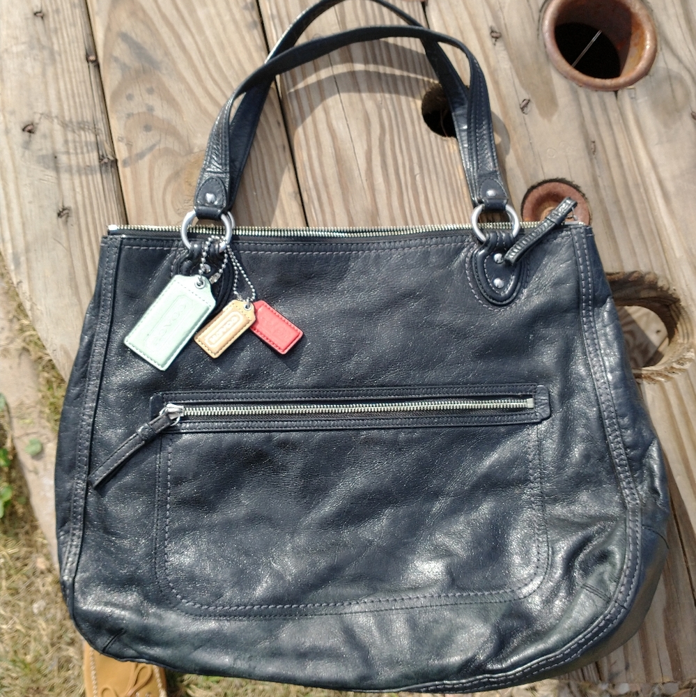 Coach Poppy Hallie large bag black